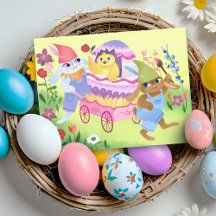 Bunnies de Pâques et poussins