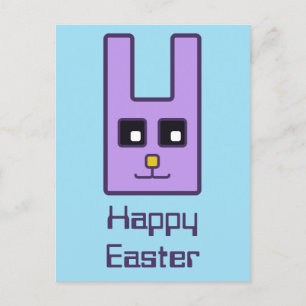 Carte postale Bunny de Pâques carré