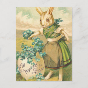Carte postale Bunny de Pâques victorienne