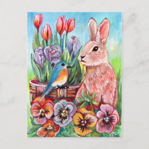 Carte Postale Bunny de printemps