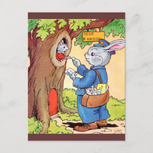 Carte Postale Bunny et le Mailman