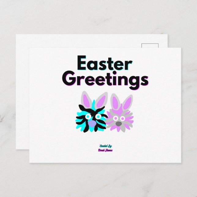 Carte postale Bunny Fuzzies (Devant / Derrière)