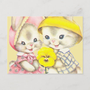 Carte Postale Bunny Girl+Boy