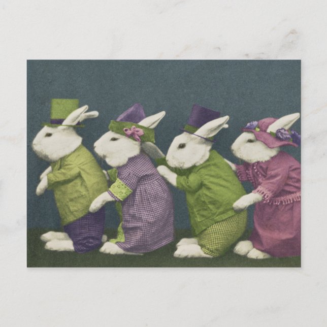 Carte postale Bunny Pâques Parade (Devant)