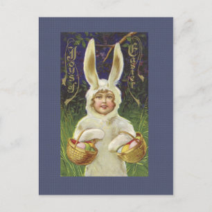 Carte postale Bunny Pâques vintage