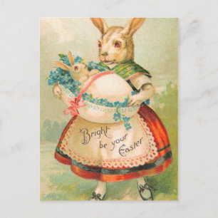 Carte postale Bunny Pâques vintage