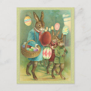 Carte postale Bunny Pâques vintage