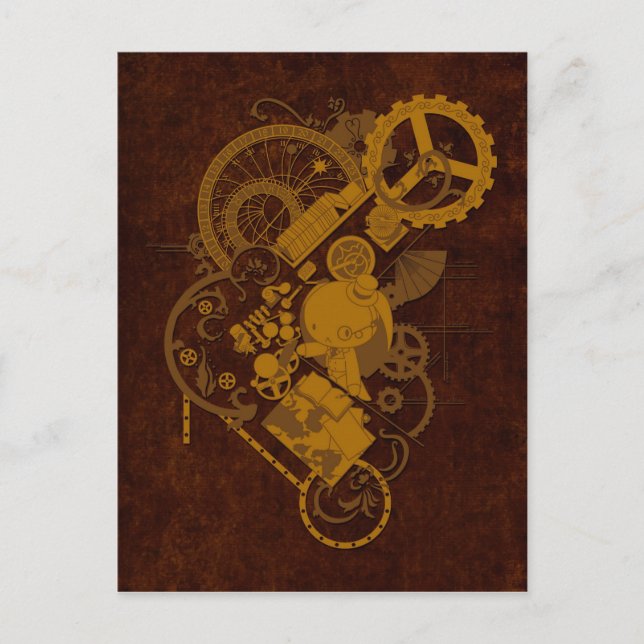 Carte Postale Bunny Steampunk (Devant)