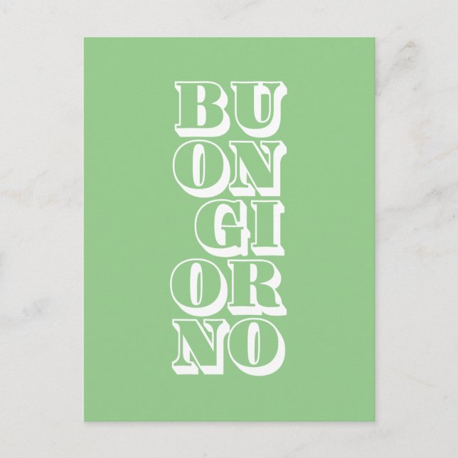 Carte Postale buongiorno, texte italien (Devant)