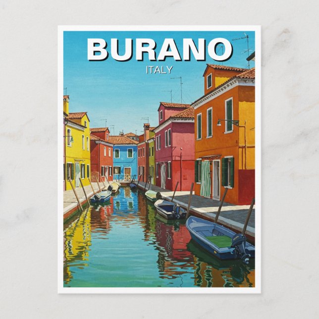 Carte postale Burano Italie (Devant)
