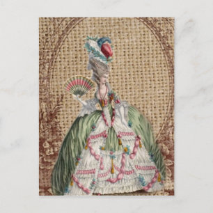 Carte Postale burap baroque à la campagne Marie Antoinette