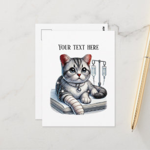 Carte Postale Bureau de vétérinaire mignon personnalisable 