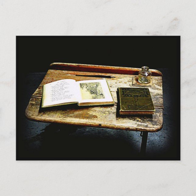 Carte Postale Bureau vintage - Bureau étudiant (Devant)