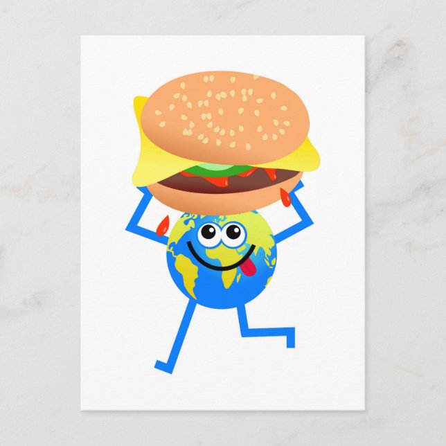 Carte Postale Burger Globe (Devant)