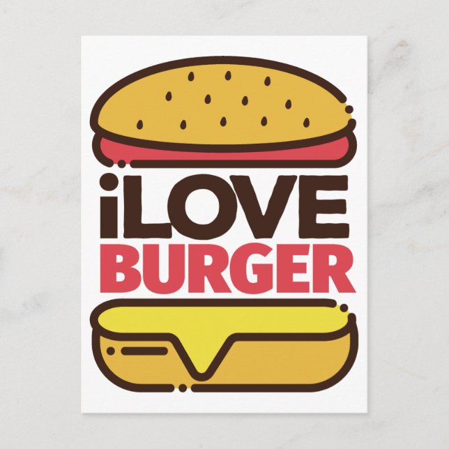 Carte postale Burger Lover (Devant)
