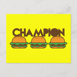 Carte Postale BURGERS DE CHAMPION, maman !