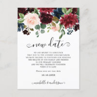 Burgundy Navy Blush Floral Modifier la date
