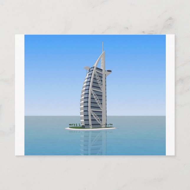 Carte Postale Burj Al Arab Hotel Dubai : Modèle 3D : (Devant)