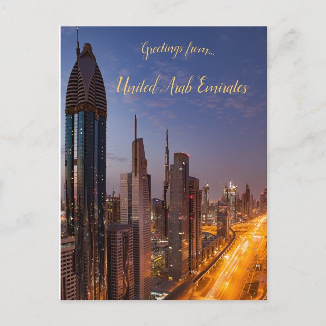 Carte Postale Burj Khalifa Dubai Émirats arabes unis (Devant)