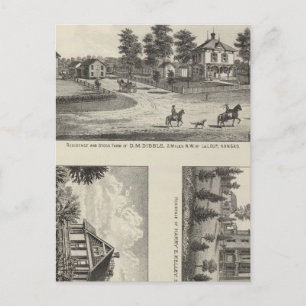 Carte Postale Burlington et Junction City, Kansas