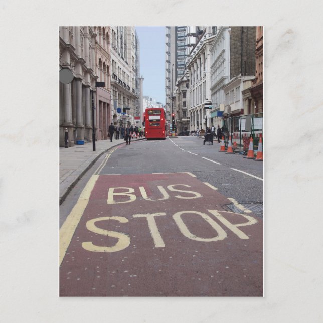 Carte Postale Bus à deux étages à Londres (Devant)