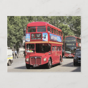 Carte Postale Bus à double étage de Londres, Red dans la région 