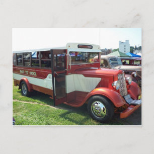 Carte Postale Bus de l'école antique