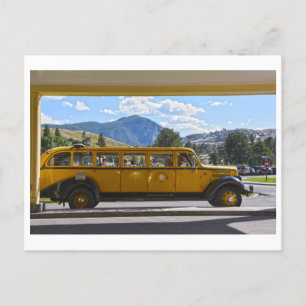Carte Postale Bus Jaune, Parc national de Yellowstone, Wyoming P