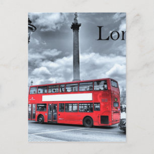 Carte Postale BUS LONDRES en noir et blanc (St.K.