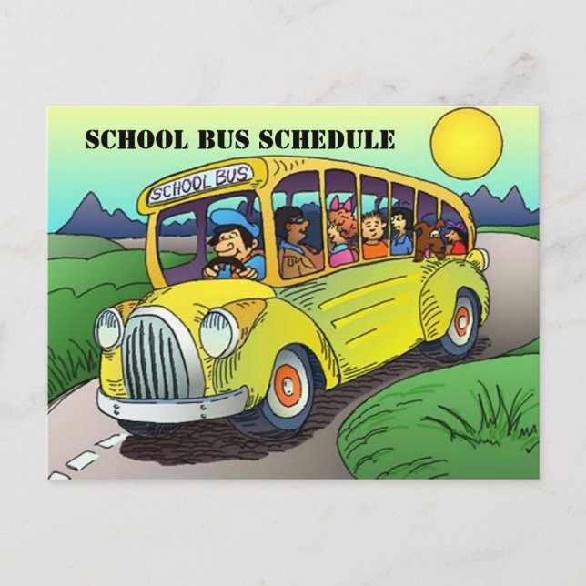 CARTE POSTALE BUS ROUTE DE L'ÉCOLE RAPPEL DES PARE (Devant)