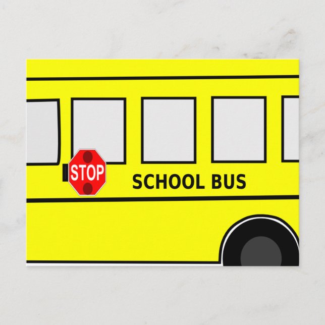Carte Postale Bus scolaire (Devant)