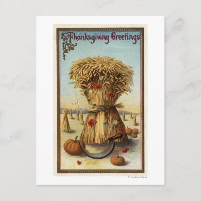 Carte Postale Bushel de Hay et Scythe (Devant)