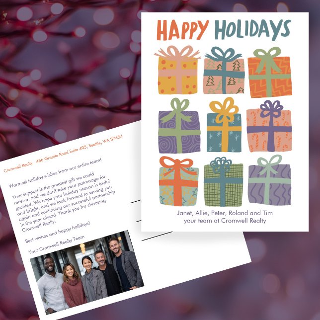 Carte Postale Business Corporate Christmas Holiday CUSTOM Photo  (Business Corporate Christmas Holiday CUSTOM Photo Postcard
)
