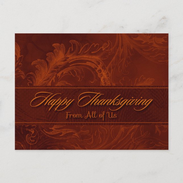 Carte postale Business Thanksgiving / De Nous tous (Devant)
