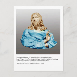 Carte Postale Buste du Christ de Gian Lorenzo Bernini 1679 