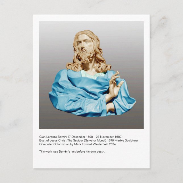 Carte Postale Buste du Christ de Gian Lorenzo Bernini 1679  (Devant)