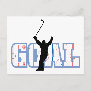 Carte Postale But - score de hockey sur glace - cadeaux de