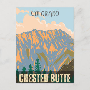 Carte Postale Butte crêpée montagnes rocheuses cadeaux colorado