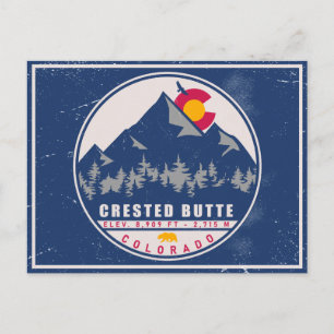 Carte Postale Butte de Crête Colorado Retro Sunset Souvenirs