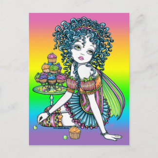 Carte Postale "Buttercup" Cup Cake Couture Rainbow Fairy Art