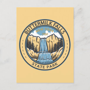 Carte Postale Buttermilk Falls State Park New York Badge
