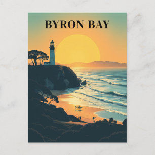 Carte Postale Byron Bay Australie Voyage Rétro Phare