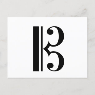 Carte Postale C-Clef (Alto Clef, Tenor Clef) Musique Viola Basso