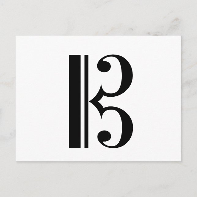 Carte Postale C-Clef (Alto Clef, Tenor Clef) Musique Viola Basso (Devant)