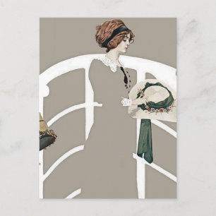 Carte Postale C Coles Phillips "Au magasin Casquette"