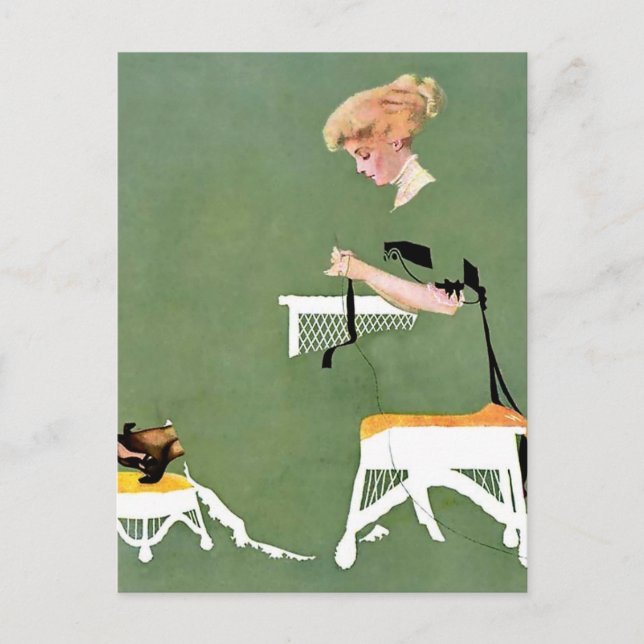 Carte Postale C Coles Phillips "Cravates domestiques" Fadeaway G (Devant)
