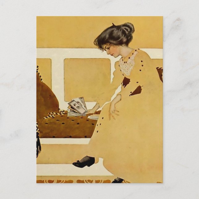 Carte Postale C Coles Phillips "Fadeaway Girl" "Jeter" (Devant)