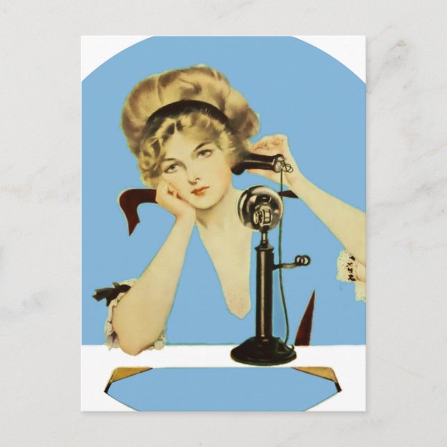 Carte Postale C Coles Phillips "Fadeaway Girl" "Long Distance" (Devant)