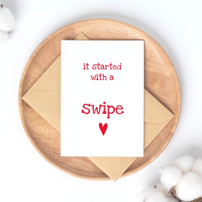 Carte Postale Ça a commencé par un Swipe - Citation drôle sur l' (Créateur téléchargé)