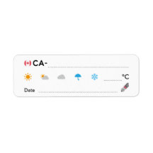 Carte postale CA Canada Date météo pour ル